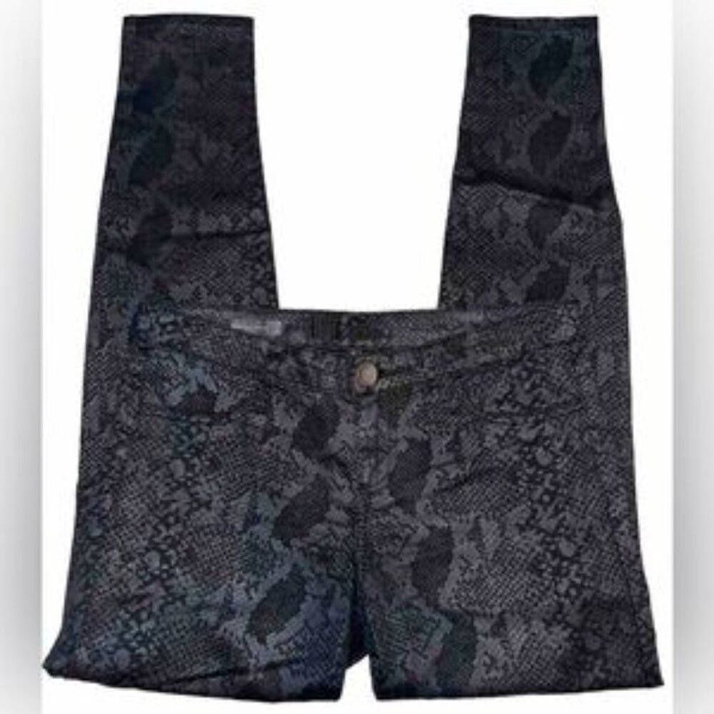 Kut From The Kloth Black Snakeskin Print Jennifer Ultra Skinny Jeans -Size 4
